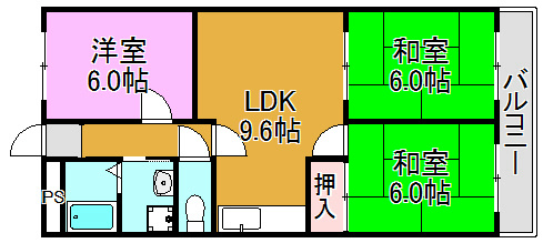 メゾンおおひがし  間取り図
