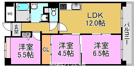 アンドユーイワキ・東大阪 間取り図