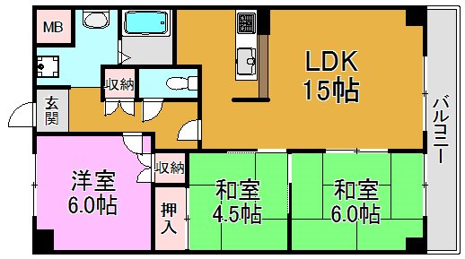 グランドール杉ノ木 間取り図