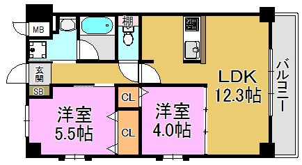 ヴィルヌーブＳ・Ｋ・Ｈ 間取り図