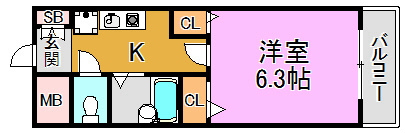 オークハイツ 間取り図