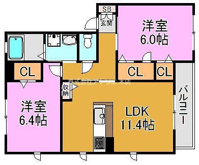 HASE庵Ⅱ 間取り図