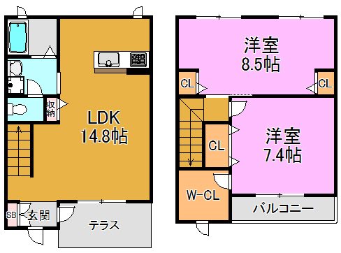 Village Honda 間取り図