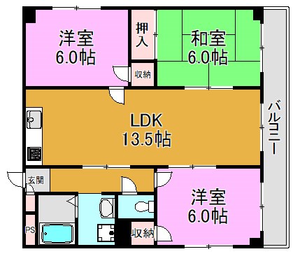 サニーヴェルデ田中 間取り図
