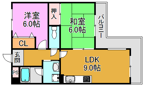 グリーンたちばな 間取り図