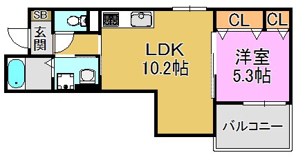 クリエオーレ荒本Ⅲ 間取り図