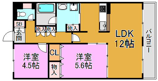 ローレルフラッツ 間取り図