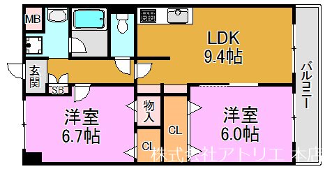 ウィステリア古箕輪 間取り図