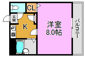 タカイダ西ハイツ 間取り図