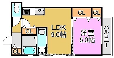 クリエオーレ庄内栄町Ⅱ 間取り図
