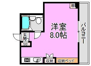 グローリア高井田 間取り図