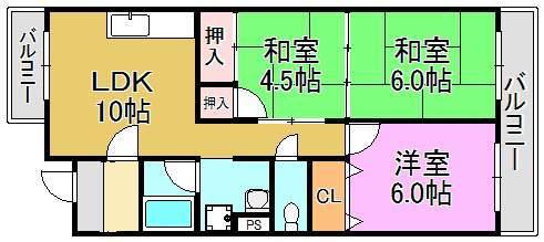 第3清風ハイツ 間取り図