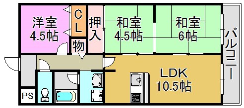 グランドゥール西岡 間取り図