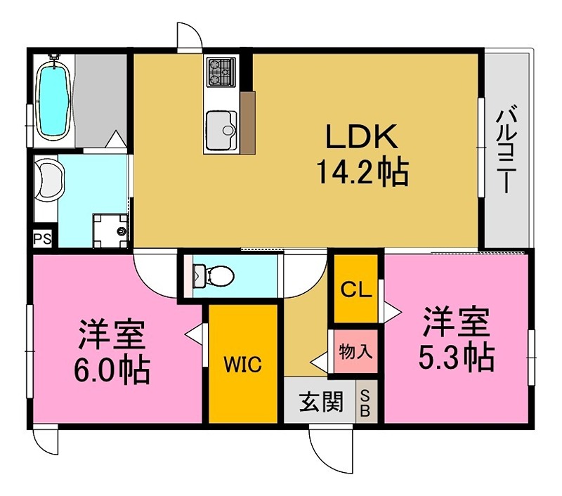 カーサ　べルシー 間取り図