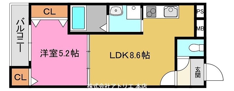 フジパレス高井田Ⅵ番館 間取り図