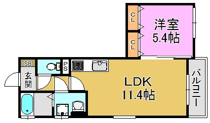 クリエオーレ荒本Ⅰ 間取り図