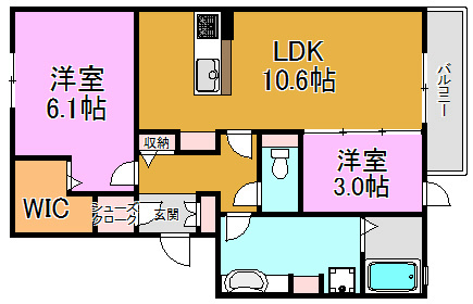 Merveille Maison(ﾒﾙﾍﾞｰﾕﾒｿﾞﾝ） 間取り図