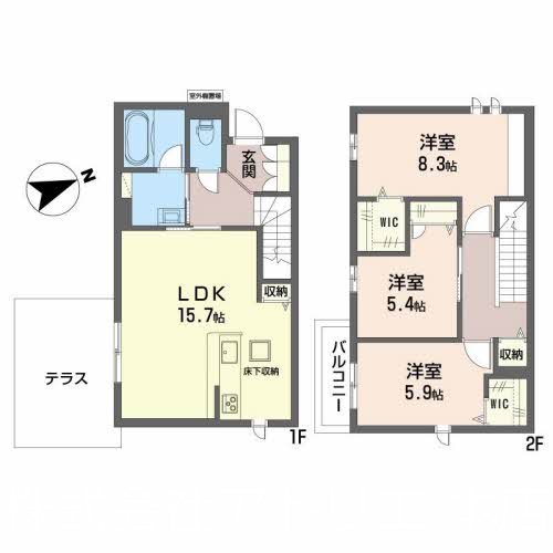 シャーメゾンラルゴ&amp;alpha; 間取り図
