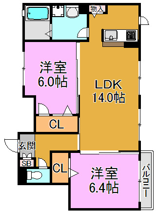 シャーメゾン宮ノ前 間取り図