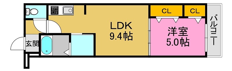フジパレス中央長田 間取り図