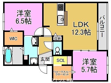 グラッドⅡ 間取り図