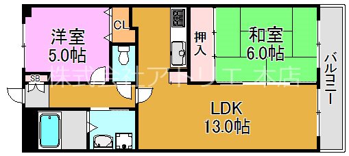 クオーレ今米 間取り図
