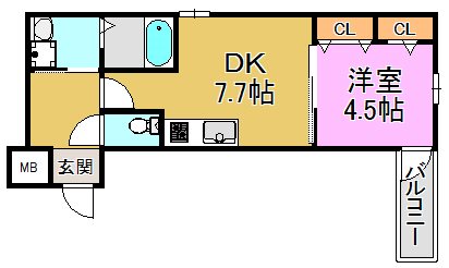 フジパレス森河内西Ⅱ番館 間取り図