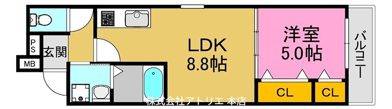 フジパレス中野公園北 間取り図
