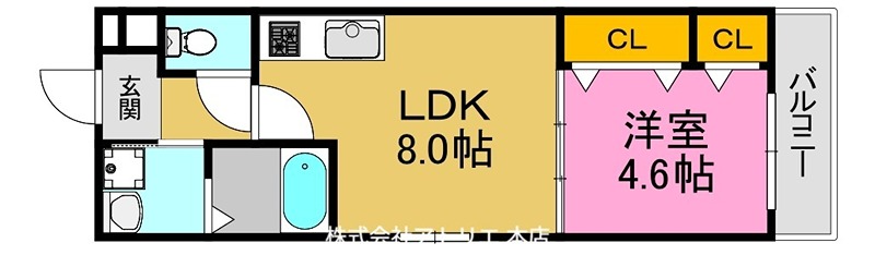 フジパレス中野公園北 間取り図