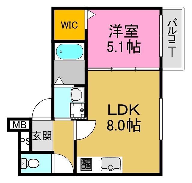 フジパレス中野公園北 間取り