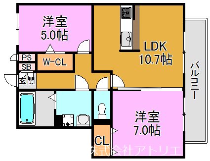 セジュール稲田本町 間取り図