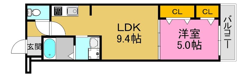 フジパレス中央長田 間取り