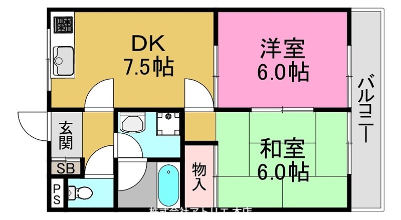 パシフィック高井田本通 間取り図