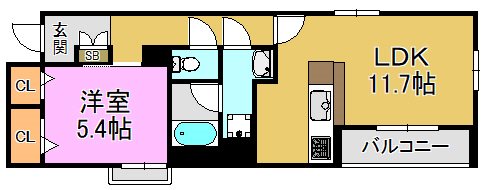 シャーメゾンF＆ｄ 間取り図