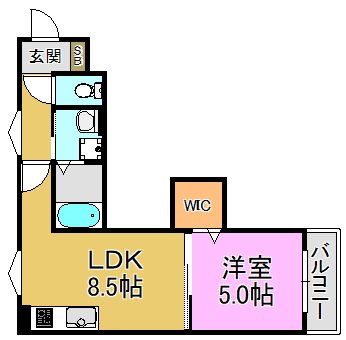 クリエオーレ吉田下島 間取り図