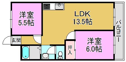 第二高山ハイツ 間取り図