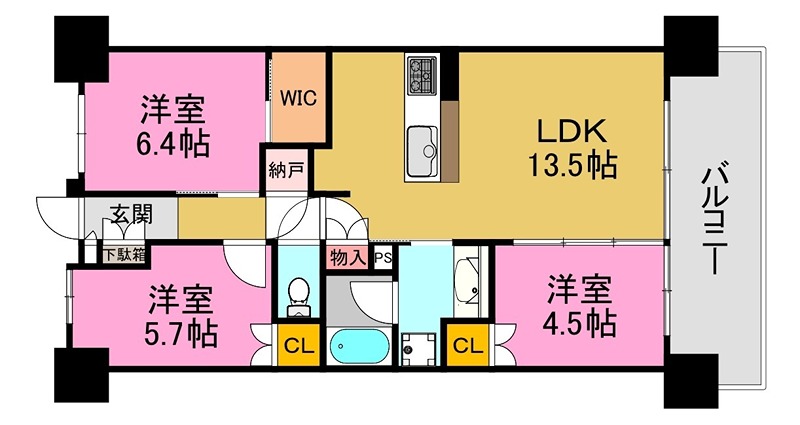 シティテラス神崎川 間取り図