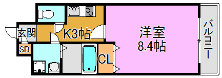 グランシス高井田 間取り図