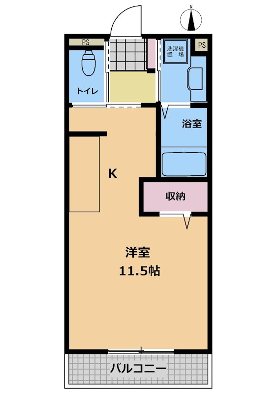 D-room South・North　D-room　North 間取り