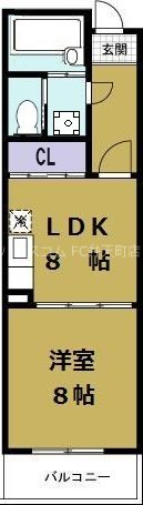 ドウェル倉本2 　 間取り