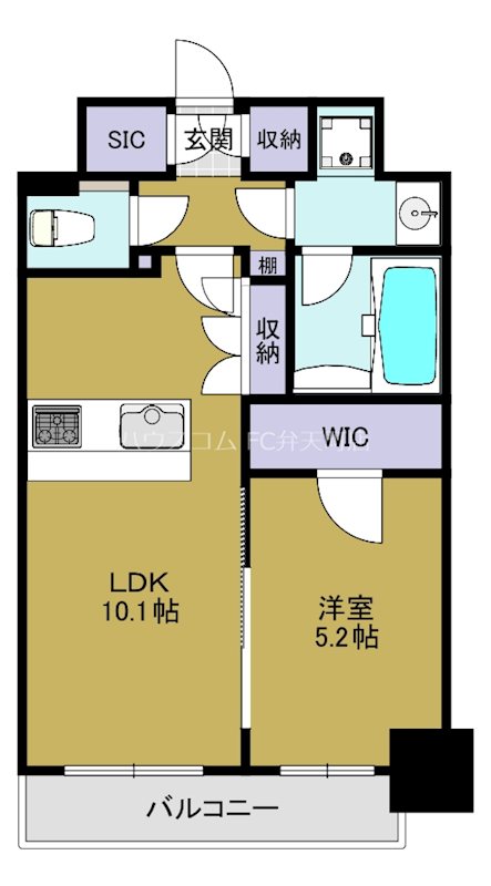 スプランディッド弁天町DUE　 間取り