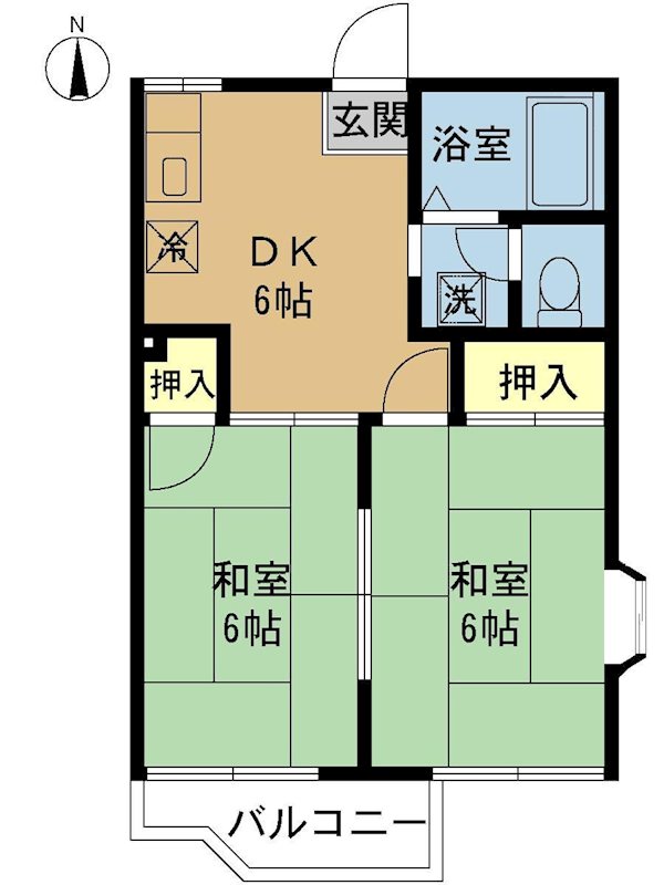 シティハイムひまわり 101号室 間取り