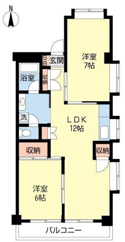 ユーパレス田柄 308号室 間取り
