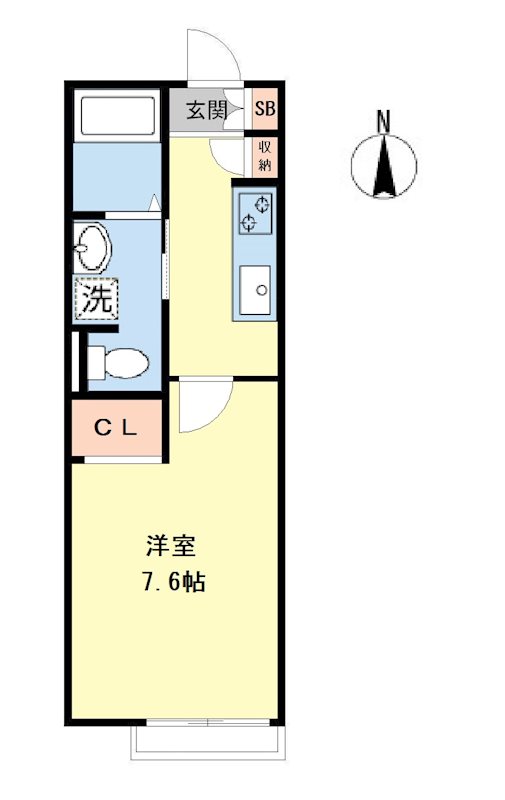 グレース氷川台 206号室 間取り