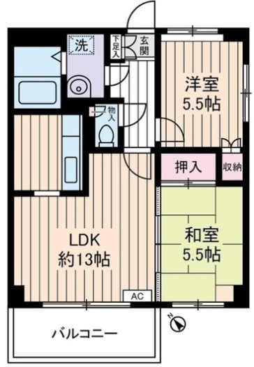 ミルキーウェイ 201号室 間取り