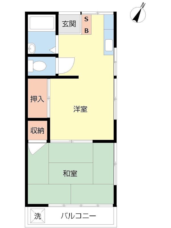 第３さつき荘 201号室 間取り