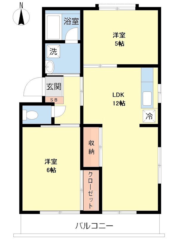 第２ユーパレス田柄 205号室 間取り