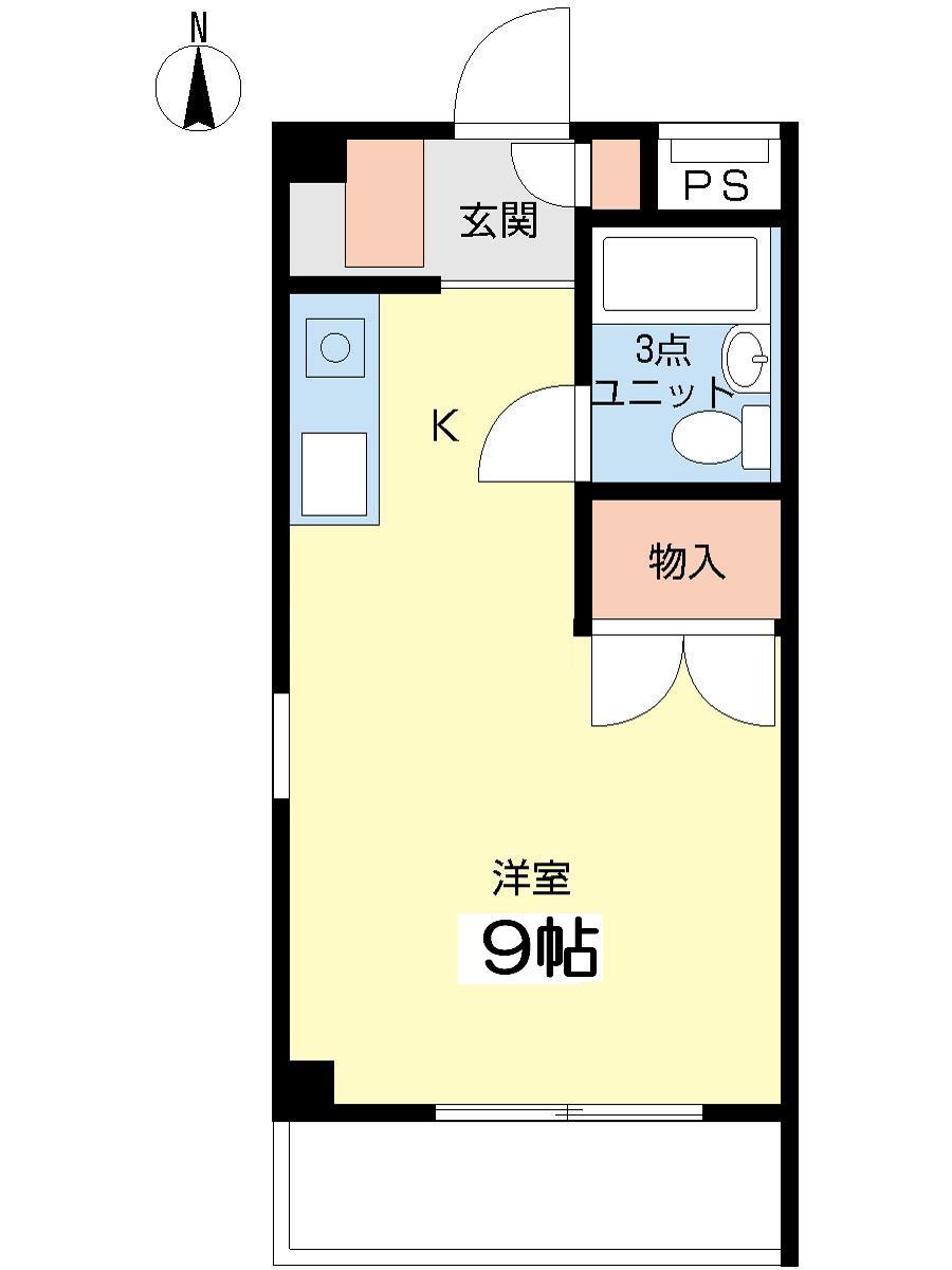 オーロラハウス 101号室 間取り