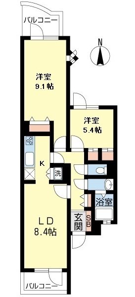 Grace Court Ｈikawadai 208号室 間取り