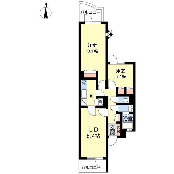 Grace Court Ｈikawadai 208号室 間取り